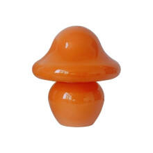 (orange) 3 Colors Adjustable Mushroom Lamp, Glass Table Lamp Vintage Style Night Light[PB]