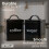 Oypla Oypla 5 Piece Black Kitchen Canister Storage Tin Set Bread Biscuits Tea Sugar Coffee 11
