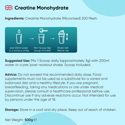 WeightWorld Creatine Monohydrate Powder 500g 1