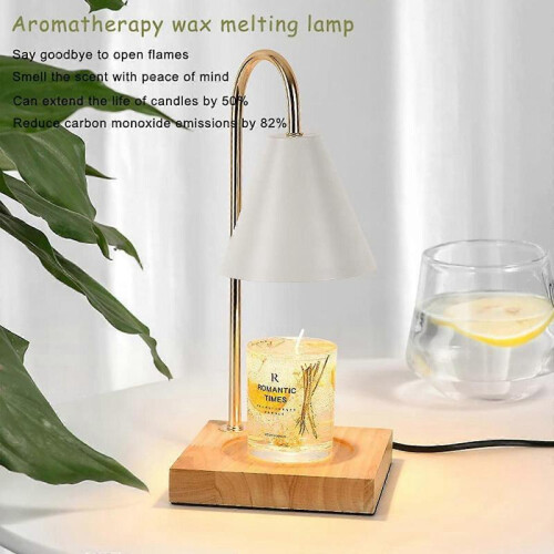 (British regulations, Gold) Candle Warmer Lamp - Adjustable Light Controller for Home Decor - Smokeless Design - Safe for All - Timer Function 1