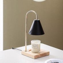 (British regulations, Black) Candle Warmer Lamp - Adjustable Light Controller for Home Decor - Smokeless Design - Safe for All - Timer Function