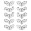 10Pcs Transparent Glass Corner Bracket L-Shaped Clear Support 11