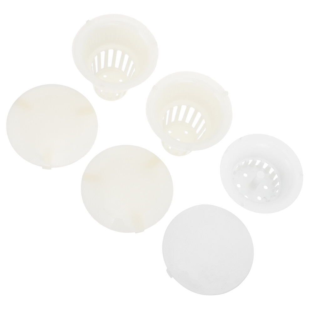 Inoomp White 3Pcs Abs Dental Spittoon Filtration Tools For Patient