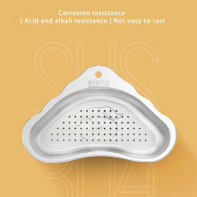 (silver) Triangle Sink Drain Basket, Stainless Steel, Durable, Creative Design for Kitchen Supplies