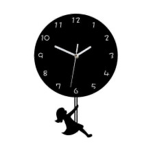 Silent Swing Wall Clock Minimalist Design - Acrylic Quartz Decoration for Living Room Office_mm2 -CN-WR