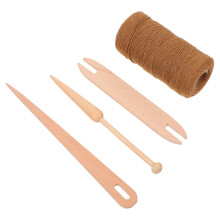 One Set Wood Hand Loom Stick Knitting Needle Rope Kit