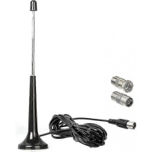 Indoor Tv Aerial with 3m Cable - Portable Dab/Fm Radio Antenna with Magnetic Base for Freeview Reception_cp -CN-NEW