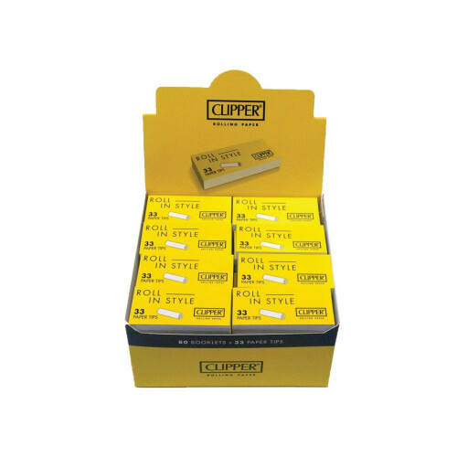 Clipper Rolling Paper Tips (80x 33pc booklets)