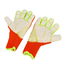 Orange Soccer Goalkeeper Gloves Men Women Size 7 Latex Nylon Anti Slip