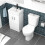 NES Home Nes Home 450mm Basin Vanity, Close Coupled Toilet Round Bath Front & End Panel 8