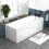 NES Home Nes Home 450mm Basin Vanity, Close Coupled Toilet Round Bath Front & End Panel 9