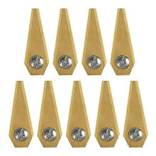 (Silver, Gold) 9Pcs Grass Trimmer Blades for Bosch Indego Electric Lawn Mower Stainless Steel Cutting Blades