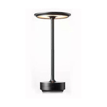 (Black) LED Charging Desk Lamp Industrial Style Touch Dimming USB Portable Charging Coffee Shop Bar Vintage Decor Atmosphere Night Light