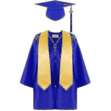 (size30, blue) Preschool And Kindergarten Graduation Gown Cap Tassels Set For Kid Grad Gift