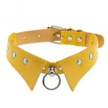 (yellow) Leather Collar Necklace With Simple And Stylish Dangling Collar Necklace