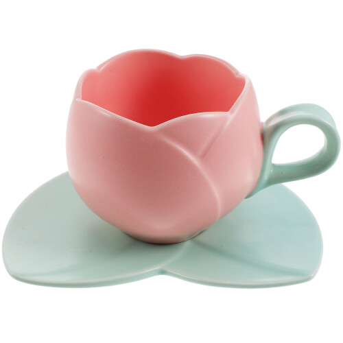1 Set Keramik Kaffeebecher Mit Unterteller Design