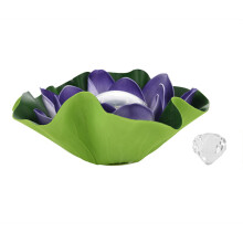 Garten Solarenergie Schwimmende Lotus LED Lampe Wasserdicht Farbwechsel Lila