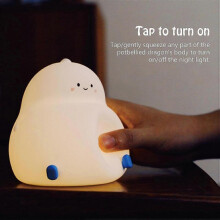 (Blue) Night Light Ornaments Creative Cute Cartoon Duck Table Lamp Room Decoration Kids Gift