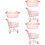 3 Sets Shopping Cart Basket 6