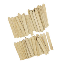 100Pcs Stylish Yellow Wooden Plant Labels for Garden Decoration