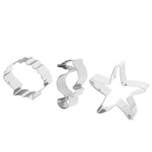 9 Pcs Ocean Theme Stainless Steel 3D Cookie Cutter Set For Baking