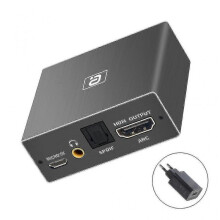 (EU Plug) N Hdmi Arc Audio Extractor Adapter, Hdmi-compatible To Coaxial + Toslink(optical)