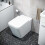 NES Home Square Rimless Back To Wall Toilet With UF Seat White 4