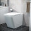 NES Home Square Rimless Back To Wall Toilet With UF Seat White 1