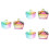 6 Pcs Lidded Manicure Cup Mixing Accessory 6