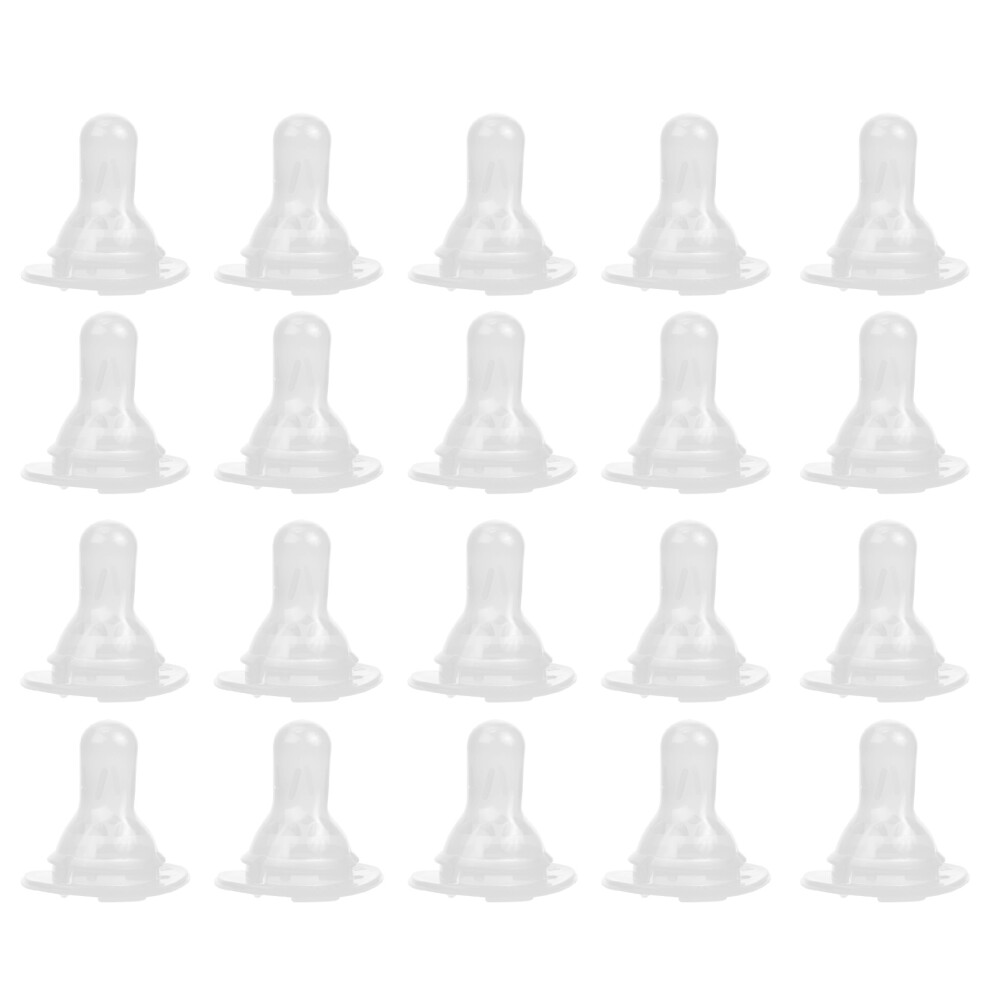 80 Pcs Silicone Baby Bottle Nipples For Milk Feeding Replacement Solustre