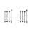 2 Sets Black Industrial Barbell Earrings For Double Ear Piercing 9