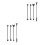 2 Sets Black Industrial Barbell Earrings For Double Ear Piercing 5