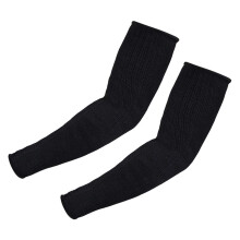 Arm Protection Sleeves Anti-Cut Burn-Resistant Steel-Wire Armband Level 5 Protection Flexible Black One Size 2 Pcs