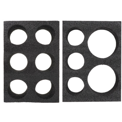 4Pièces Porte- Noir En Mousse Perle Pour Boissons À 2