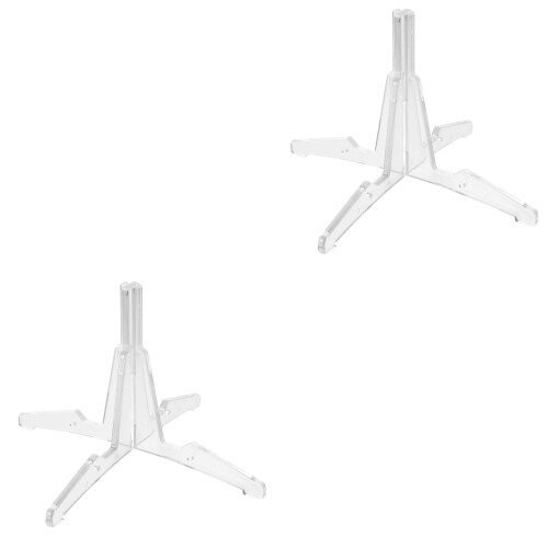 2 Pcs Durable Detachable Four-Legged Clarinet Stand Portable (White) 2