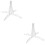 2 Pcs Durable Detachable Four-Legged Clarinet Stand Portable (White) 6
