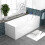 NES Home Nes Home White 1000mm Vanity, WC Unit, Rimless BTW Toilet, Bath And Front Panel 2