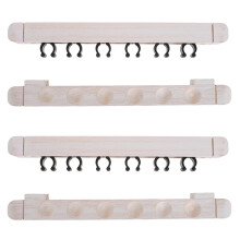 Two Pairs Wall Mounted Pool Stick Racks Solid Wood Billiard Cue Holder