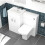 NES Home Nes Home White 1000mm Vanity, WC Unit, Rimless BTW Toilet, Bath And Front Panel 5
