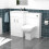 NES Home Nes Home White 1000mm Vanity, WC Unit, Rimless BTW Toilet, Bath And Front Panel 6
