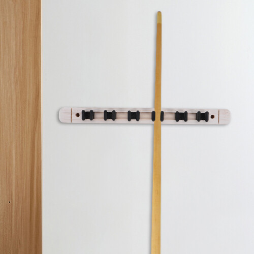 Two Pairs Wall Mounted Pool Stick Racks Solid Wood Billiard Cue Holder 2