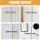 Two Pairs Wall Mounted Pool Stick Racks Solid Wood Billiard Cue Holder 6