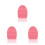 3Pcs Silicone Makeup Brush Cleaning Egg Washing Tool Pink 4