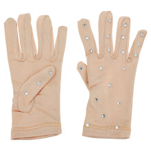 6 Pairs Of Durable Figure Skating Gloves With Rhinestones