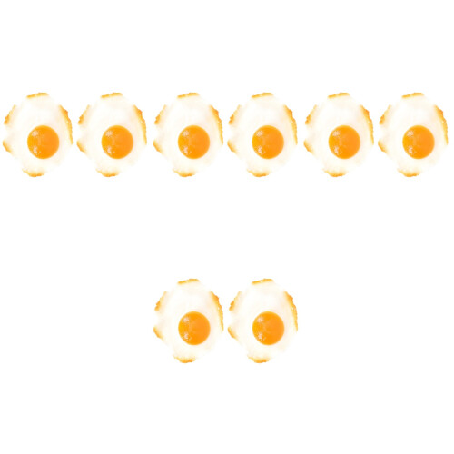 8 Pcs Creative Lifelike Fake Fried Egg Photo Props 2