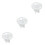 3 Pcs Round Acrylic Makeup Brush Holder Drying Rack White 5