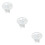 3 Pcs Round Acrylic Makeup Brush Holder Drying Rack White 9