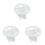 3 Pcs Round Acrylic Makeup Brush Holder Drying Rack White 2
