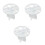 3 Pcs Round Acrylic Makeup Brush Holder Drying Rack White 3