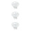 3 Pcs Round Acrylic Makeup Brush Holder Drying Rack White 8